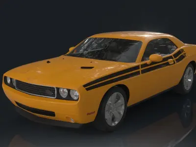 Dodge brand cars Low-poly 3D model