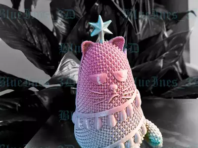 CHRISTMASS TREE CROCHET CAT 3D print model