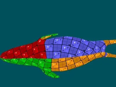 Harp Seal Low-poly 3D model