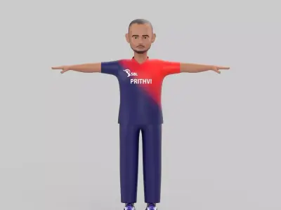 Prithvi Shaw 3D model