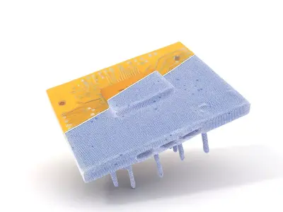 Golden Circuit Board model pack Low-poly 3D model