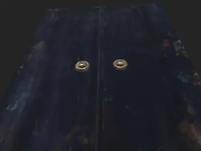 Classic Deco Door Low-poly 3D model
