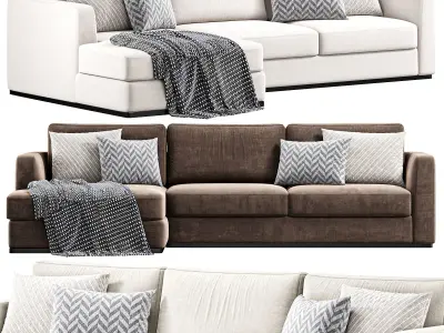 Hamilton Chaise Sectional Sofa By Castlery 3D model