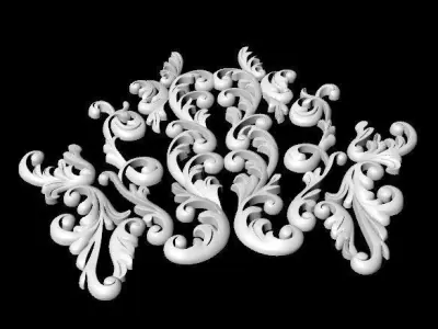 Central decor ornament for furniture 3D model 803