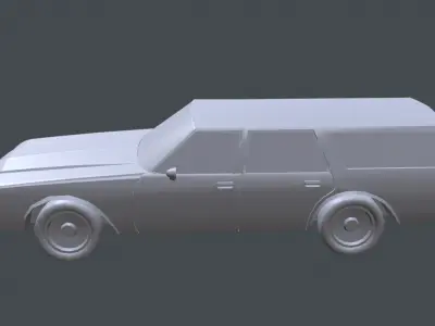 Chevrolet caprice wagon 1977 Low-poly 3D model