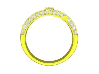 A7465 Diamond Snake Women Ring 3D Model 3D print model