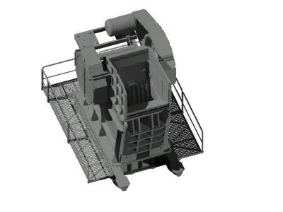 Realistic Jaw Crusher Full-Scale 3D Model   3D model