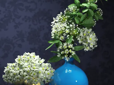 flower vase set 3D model