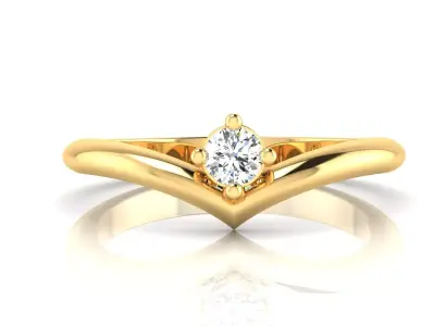 Ring M39 The luxury female ring with gems wedding 3D print model