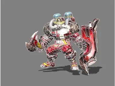 johnson Fire Chief Skin Low-poly 3D model