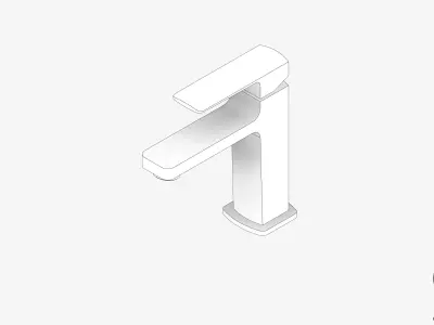Basin Mixer - Luxury - Bold Low-poly 3D model
