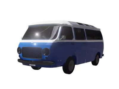 Small Bus  Low-poly 3D model
