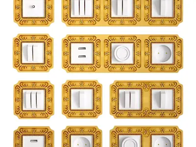 Luxury switchs and sokets 3D model
