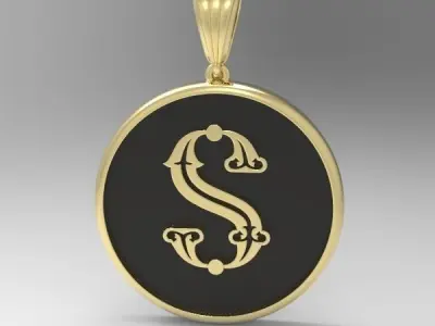 Decorative Letter T 3D print model