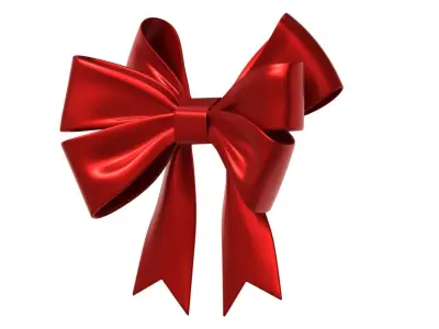 Christmas Bow Ribbon 72 Low-poly 3D model
