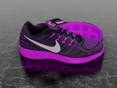 NIKE LUNAR TEMPO 2 3D SHOES - PUPRLE Low-poly 3D model