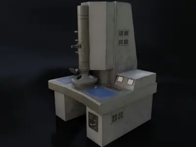Old Dirty Electron Microscope Low-poly 3D model