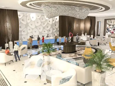 Interior Hotel Lobby - interior only 3D model