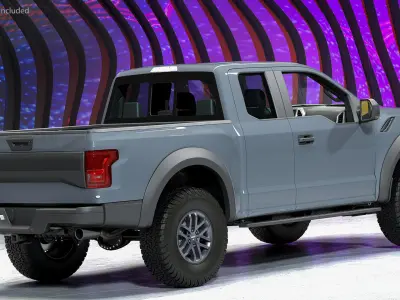 Pickup Truck Grey 3D model