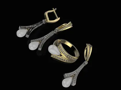 B EARRINGS N3 3D print model