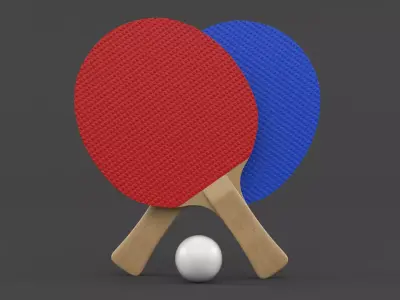 Table Tennis Rackets 3D model