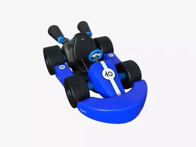 Cartoon Kart C02 Blue - Vehicle Racing Design Low-poly 3D model