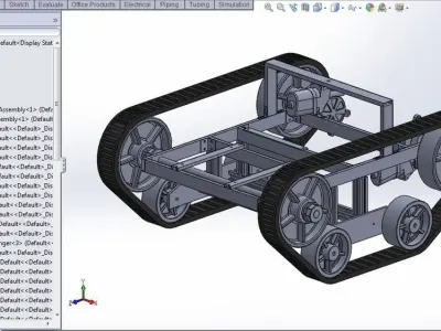 Tracked Mobile Robot Free 3D model