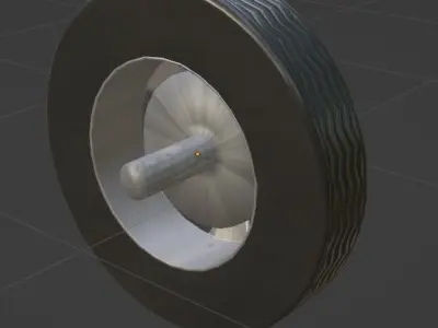 Tires metal wheel 3D model