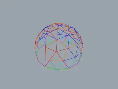 Geodesic dome design 3D model