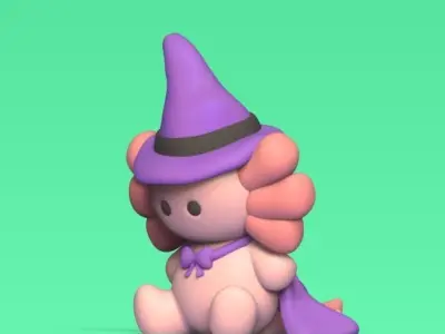 Witch Axolotl 3D print model