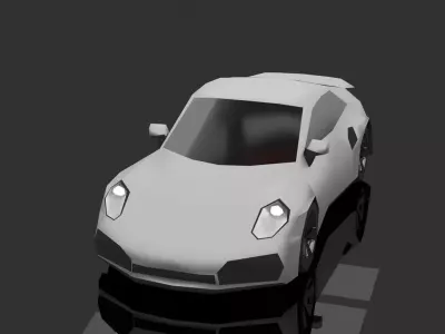 Low-poly Porsche 911 turbo s 992 Low-poly 3D model
