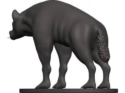 Hyena statue of cat 3D model