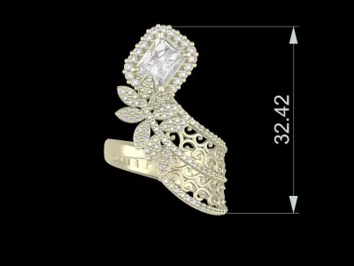 Radiant 6x8 Ring 3D print model