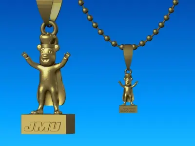 NCAA - Necklaces James Madison Dukes - Hanging Figurine 3D print model