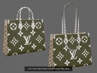 Louis Vuitton Onthego 12 Bags 3D Model Pack