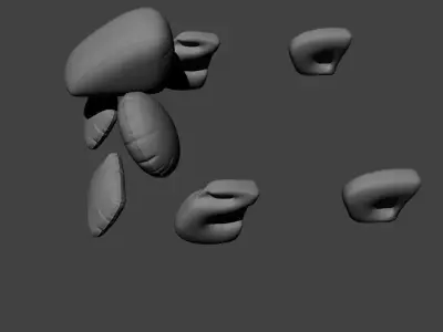 Automotive airbags 3D model