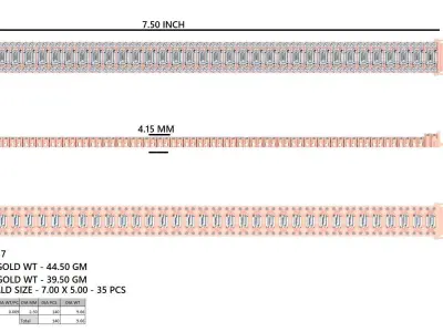 CUSTOM HIPPOP BRACLET   FOR UNISEX PRODUCT  3D print model