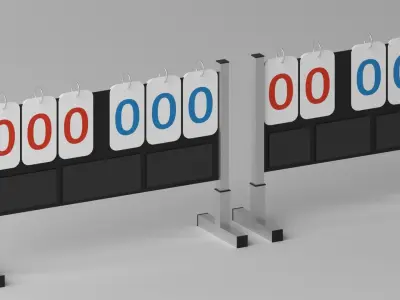 Sports Basketball Football Soccer Scoreboard 1 Low-poly 3D model