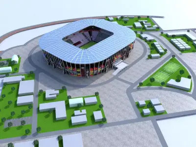 Ras Abu Aboud Stadium Qatar2022 worldcup 3D model