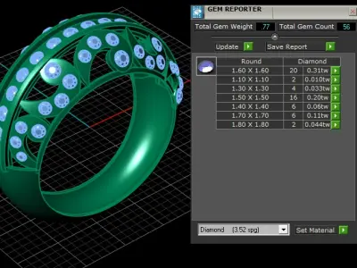 AUTHOR WEDDING RING 3D PRINTABLE MODEL 3D print model