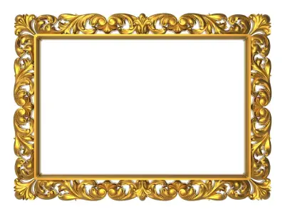 10 carved frames set 3D Model Collection