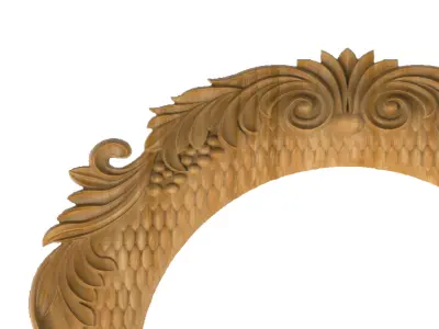 Carved picture frame STL 3D model 123