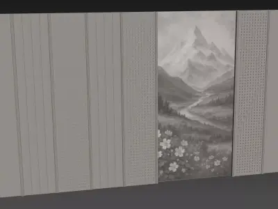 Decorative V80 Wall Panels 3D model