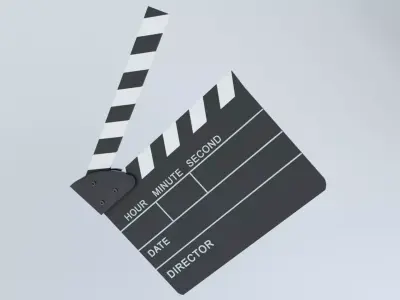 Clapperboard - Clapper Board Low-poly 3D model