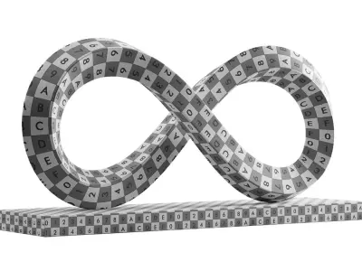 Abstract sculpture Infinity Mobius 3D model