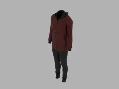 Sport Suit Low-poly 3D model 25