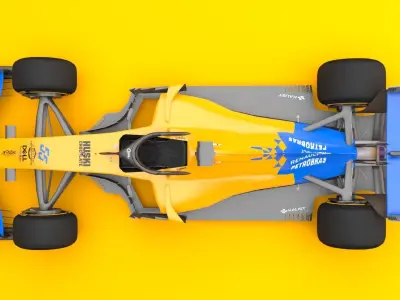 McLaren MCL 34 3D MODEL F1 2019 Low-poly 3D model