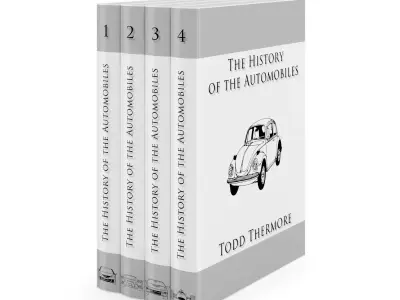 Books Set history of automobile book 3D model