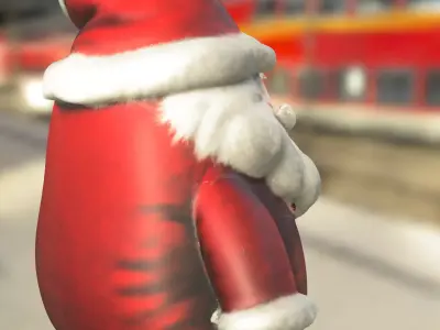 Santa Claus doll plushie Low-poly 3D model