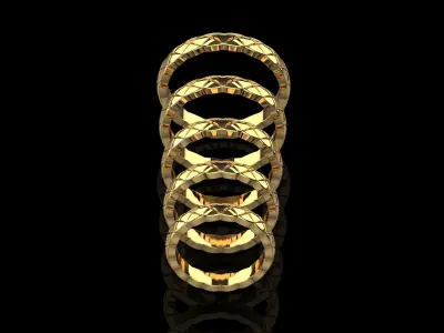 Coco Crush mini rings in different sizes 15 - 19 3D Model Pack